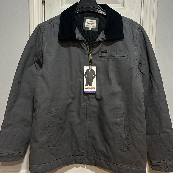 Wrangler Other - Wrangler Men's Workwear Jacket Quilted Lining Corduroy Collar GREY,Size S/M/L/XL